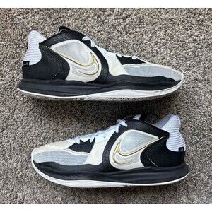 Nike Kyrie 5 Low White Black Metallic Gold Size 11 Men's